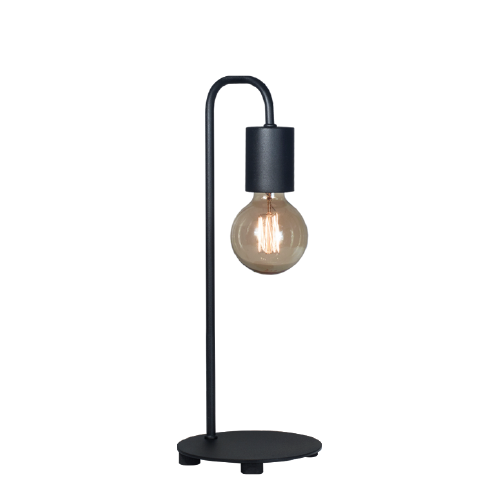 Velador barral U negro E27 altura 48cm